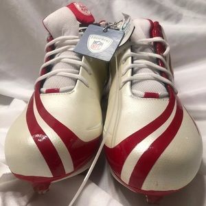 REEBOK BURNER SPEED 5/8 M3 CLEATS RED/PEARL WHT
